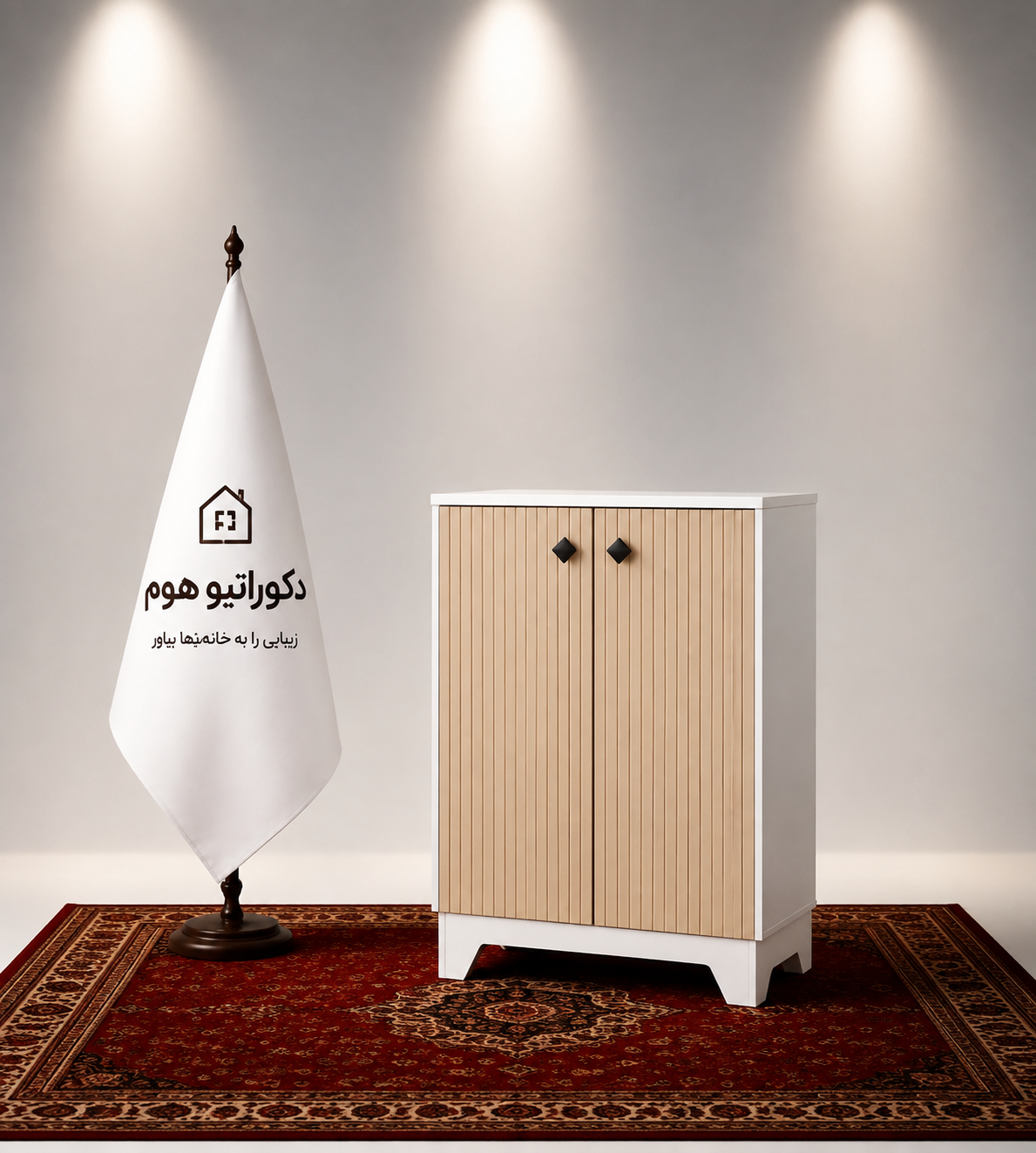 جاکفشی شیار دار مینیمال کرم سفید  ۲۰۲۶