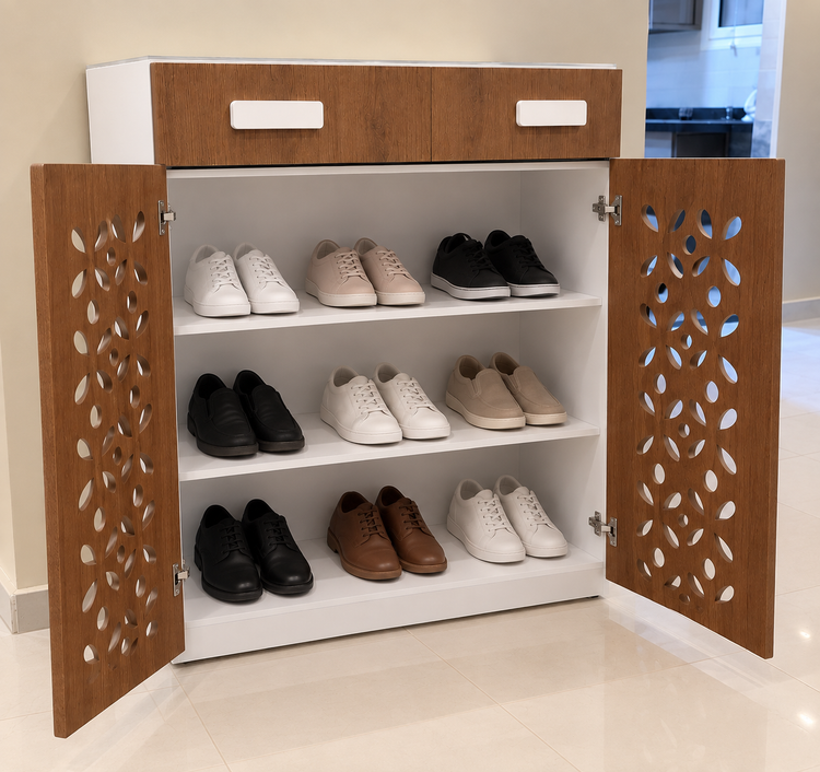 جاکفشی چوبی طرح دارCNC