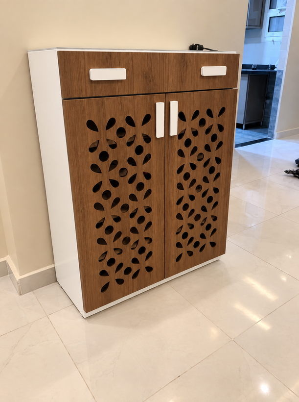 جاکفشی چوبی طرح دارCNC